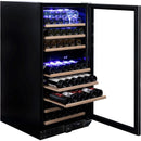 Dunavox DX-94.270DBK- 94 Bottle Freestanding/Built-In Dual Zone Wine Cooler