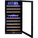 Dunavox DX-94.270DBK- 94 Bottle Freestanding/Built-In Dual Zone Wine Cooler