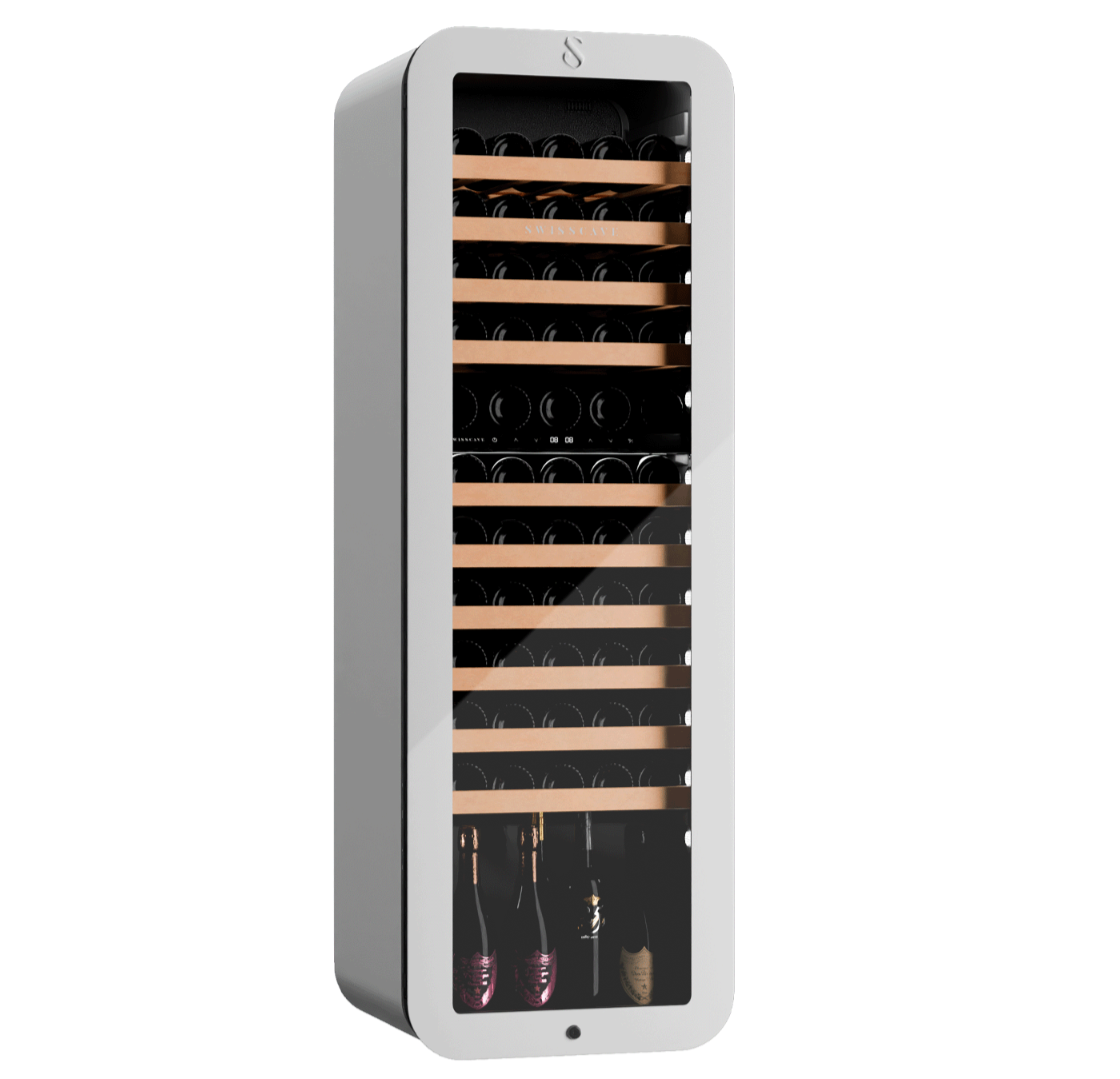 Swisscave - 68 Bottle Dual Zone Wine Fridge - WLB-320DF-WHITE