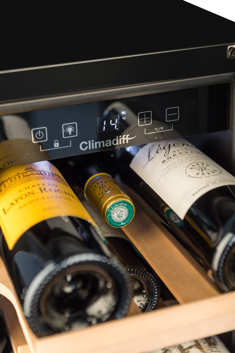 Climadiff - 20 Bottle Single Zone Wine Cooler - CBU20S2B
