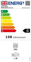 CELLA - 99 Bottle Dual Zone Wine Fridge - W93D-BLACK