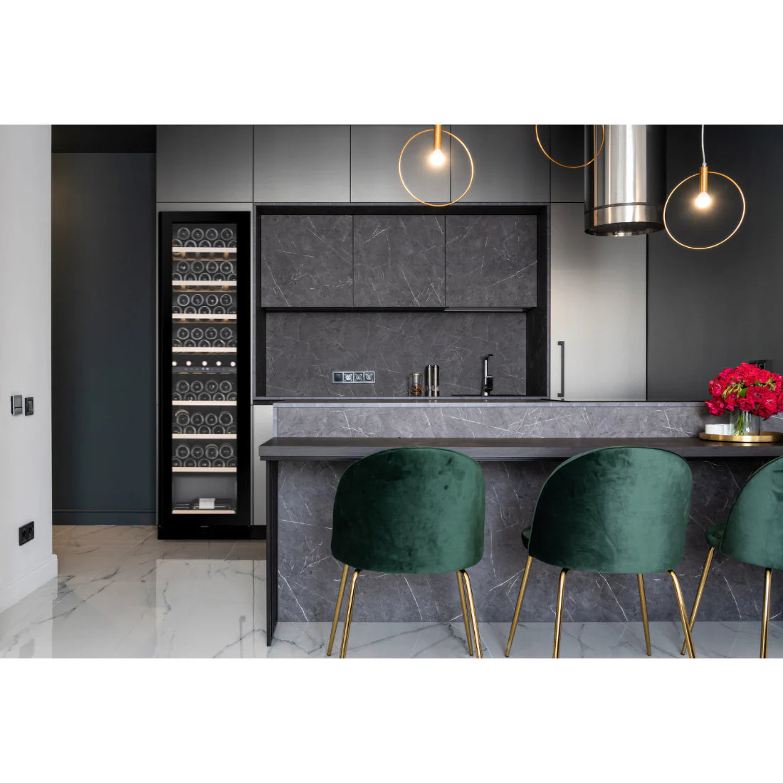 CELLA - 74 Bottle Dual Zone Wine Fridge - W75D-BLACK