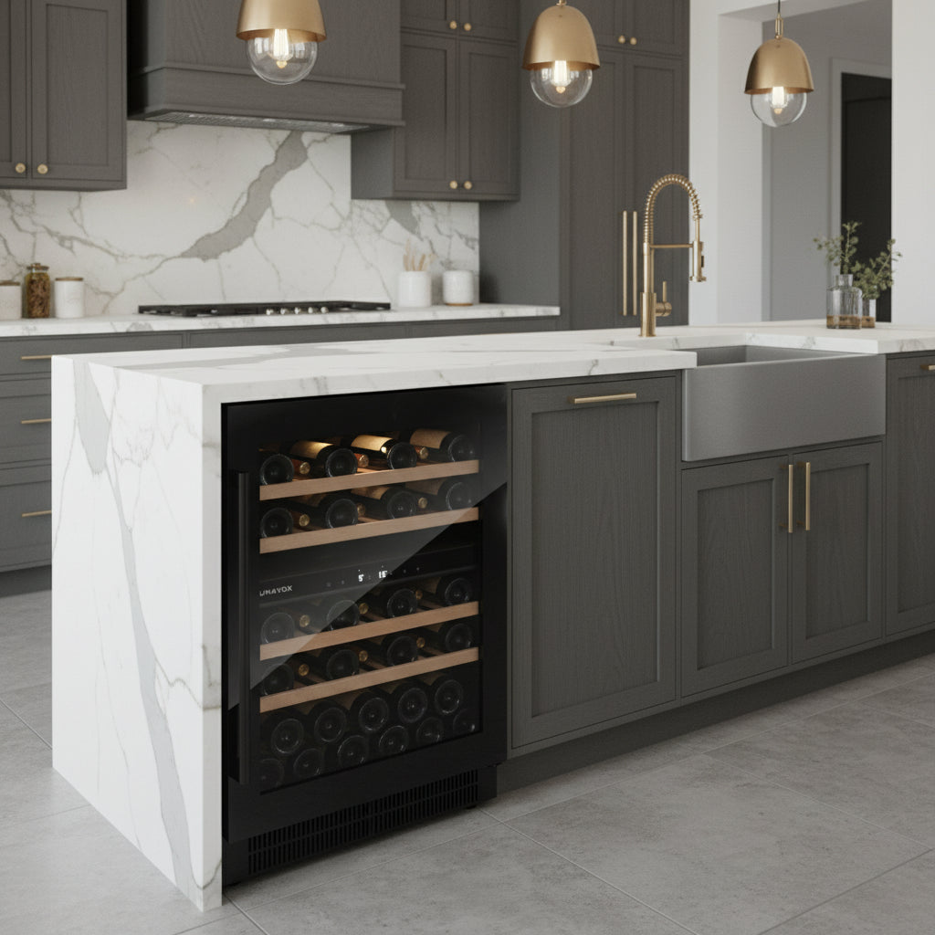 Dunavox 39 Bottle Built-In Wine Cooler - DAUF-39.121DB