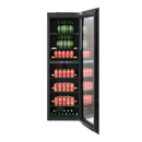 CELLA BV96B-TO - Push 2 Open Integrated Beverage Fridge - 255L - Black Glass