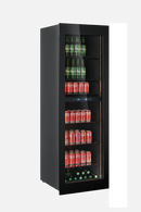 CELLA BV96B-TO - Push 2 Open Integrated Beverage Fridge - 255L - Black Glass