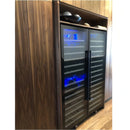 Dunavox DX-181.490DBK - 181 Bottle Freestanding/Built-In Dual Zone Wine Cabinet