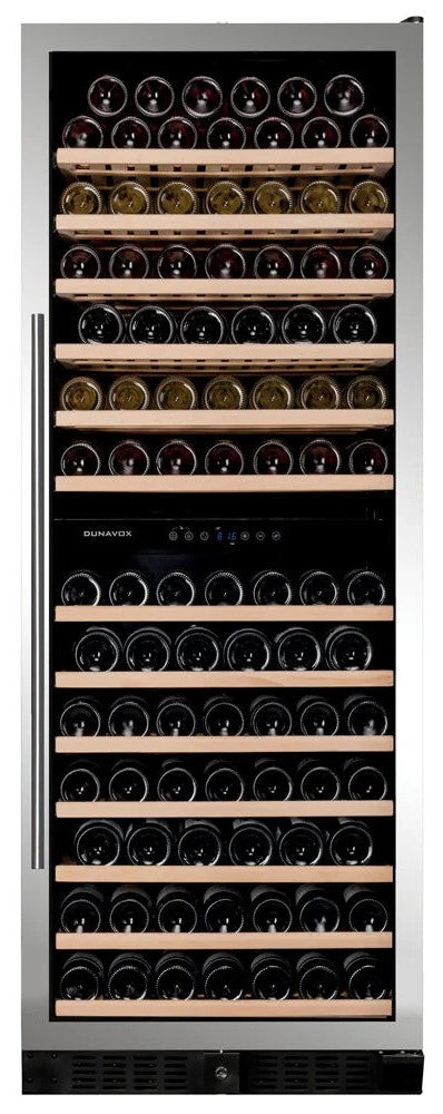 Dunavox DX-108.330DSS - 108 Bottle Freestanding/Built-In Dual Zone Wine Cabinet