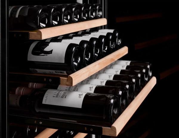 Dunavox DX-108.330DB - 108 Bottle Freestanding/Built-In Dual Zone Wine Cabinet