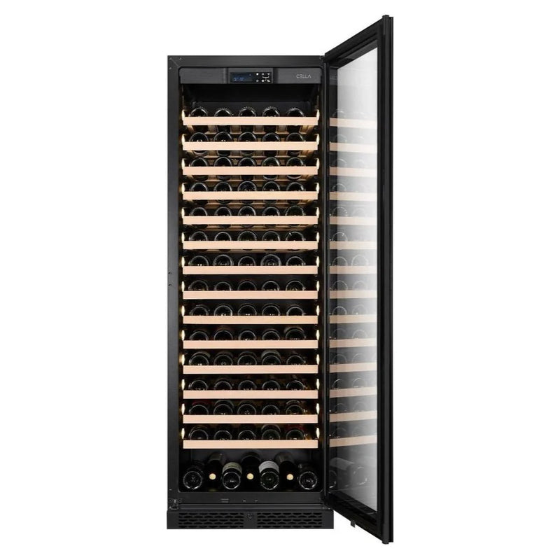 CELLA - 161 Bottle Single Zone Wine Fridge - FWS163-BLACK