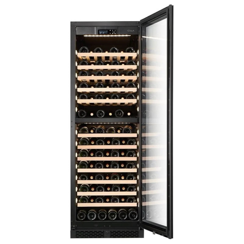 CELLA - 101 Bottle Dual Zone Wine Fridge - FWS93D-BLACK