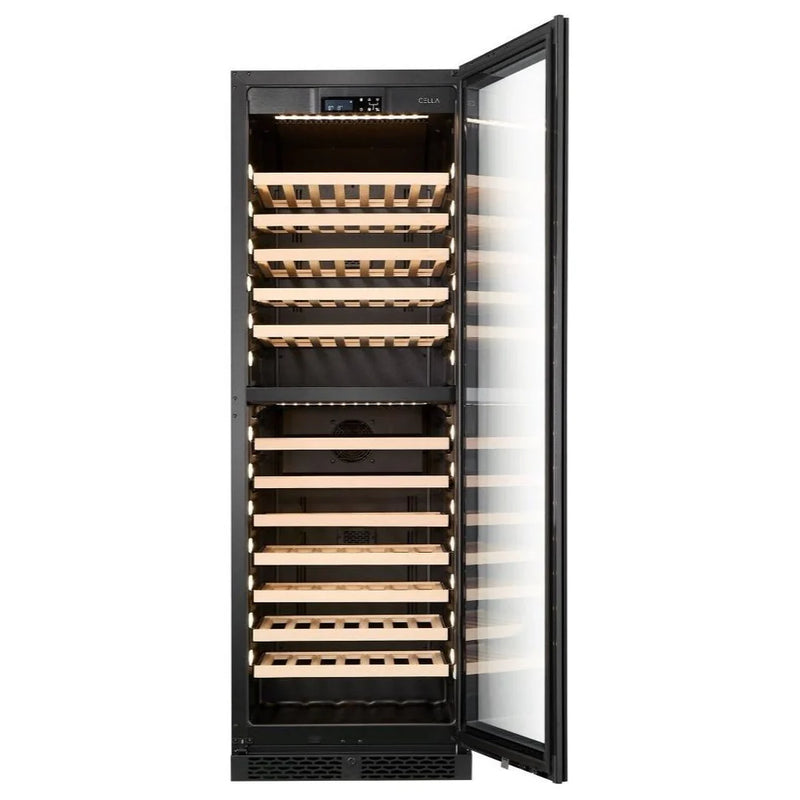 CELLA - 101 Bottle Dual Zone Wine Fridge - FWS93D-BLACK