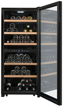 La Sommeliere - 102 Bottle Dual Zone Wine Cooler - LS102DZBLACK