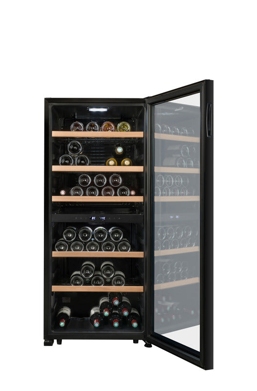 La Sommeliere - 102 Bottle Dual Zone Wine Cooler - LS102DZBLACK