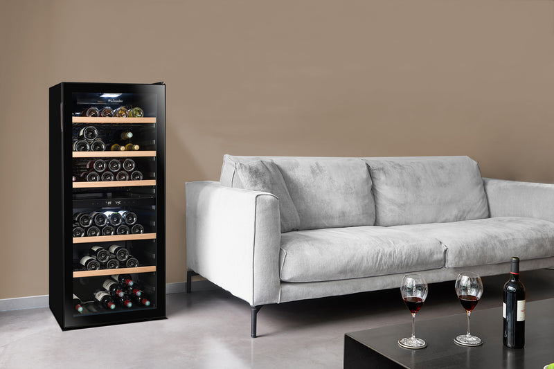 La Sommeliere - 102 Bottle Dual Zone Wine Cooler - LS102DZBLACK