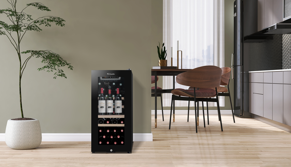 La Sommeliere - 38 Bottle Single Zone Wine Cooler - LS38BLACK
