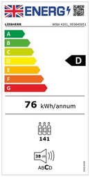 Liebherr - GrandCru 141 Bottle Single Zone Wine Cabinet - WSbl 4201