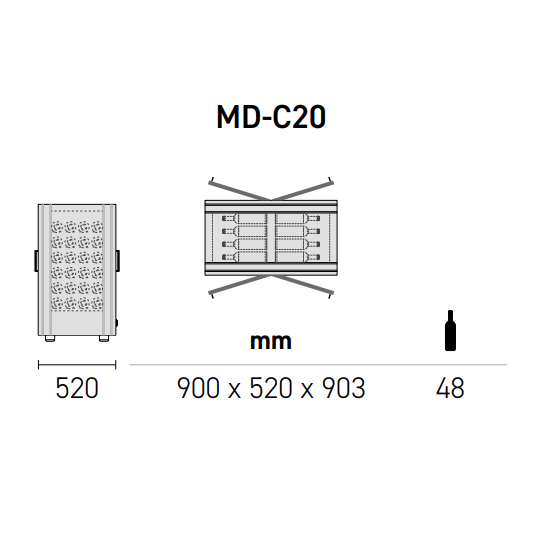 EXPO Mod 20 - Built in / Freestanding Wine Wall MD-20 - Home