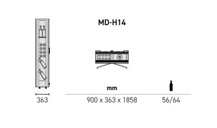 EXPO Mod 10 - Built in / Freestanding Wine Wall MD-14 - Home