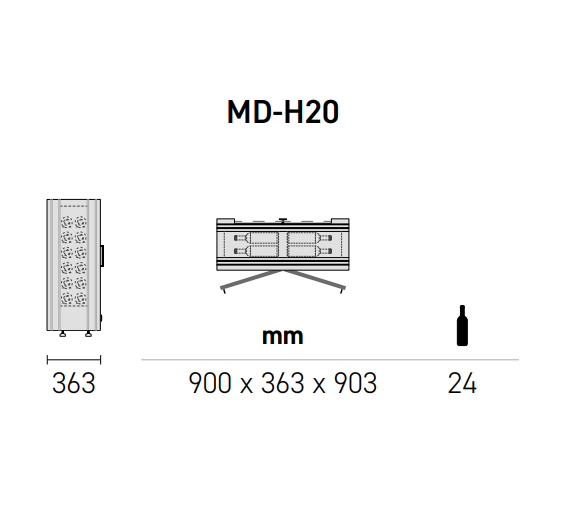 EXPO Mod 20 - Built in / Freestanding Wine Wall MD-20 - Home