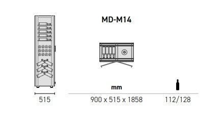 EXPO Mod 10 - Built in / Freestanding Wine Wall MD-14 - Home