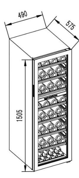 Cavin - Polar Collection 83 Black Dual Zone Wine Fridge