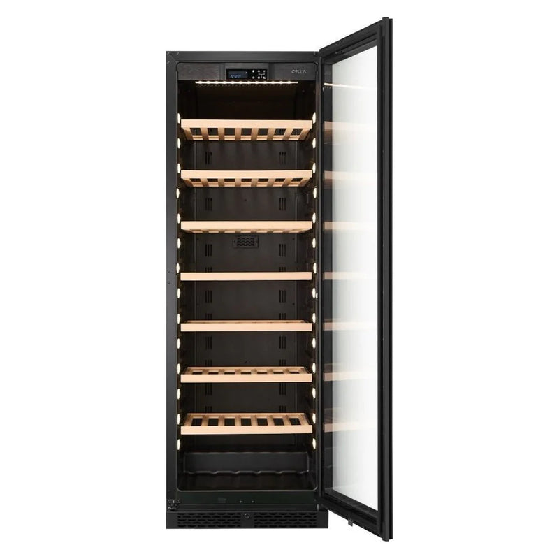 CELLA - 102 Bottle Single Zone Wine Cooler - W122S-BLACK