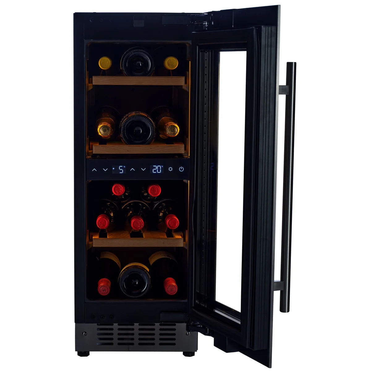CELLA - 18 Bottle Dual Zone Wine Fridge - W18D-BH