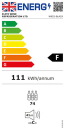 CELLA - 74 Bottle Single Zone Wine Fridge - W82S-BLACK