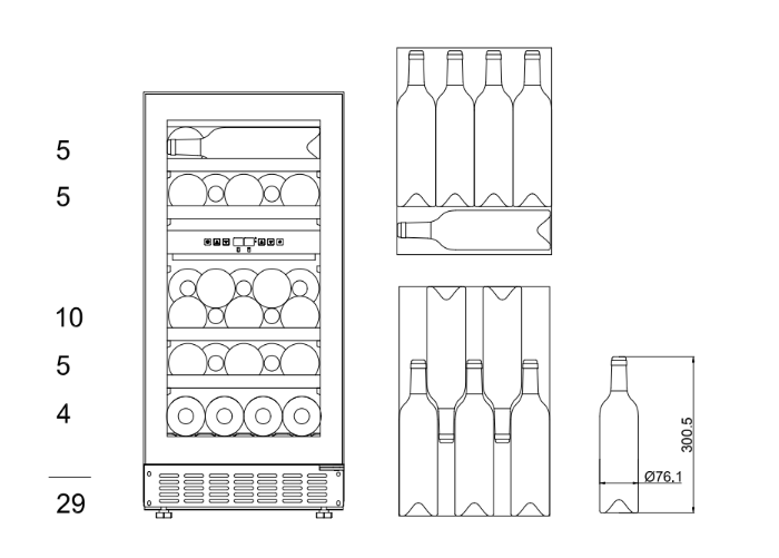 mQuvée - WineCave 700 40D Stainless Dual Zone Wine Fridge