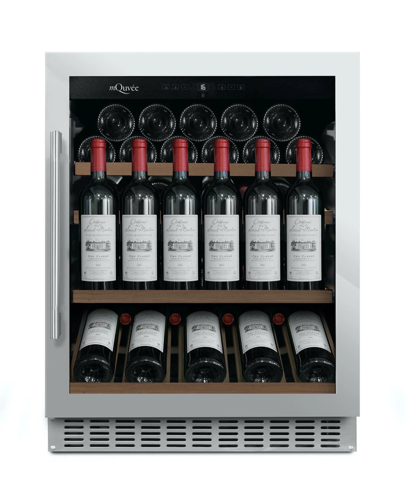 mQuvée - WineCave 700 60S Stainless Single Zone Wine Fridge