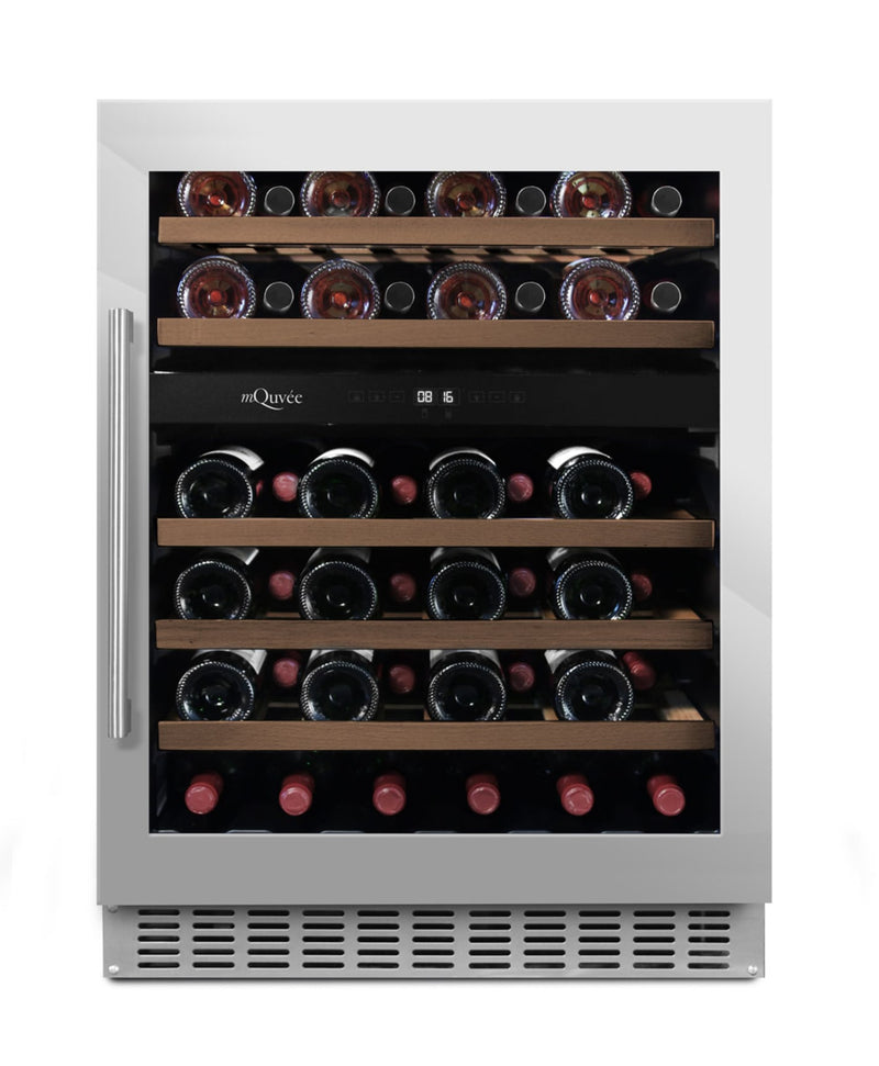 mQuvée - WineCave 780 60D Stainless Dual Zone Wine Fridge