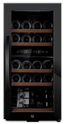 mQuvée - WineExpert 24 Dual Zone Wine Fridge - Fullglass Black