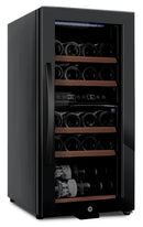 mQuvée - WineExpert 24 Dual Zone Wine Fridge - Fullglass Black