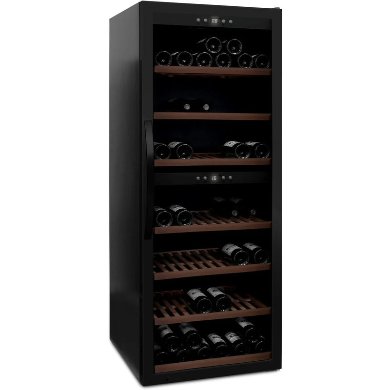 mQuvée - WineExpert 126 Fullglass Black Dual Zone Wine Fridge