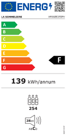 La Sommeliere - 254 Bottle Single Zone Wine Cabinet - APOGEE255PV