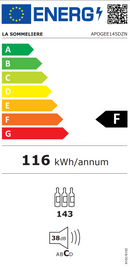 La Sommeliere - 143 Bottle Dual Zone Wine Cabinet - APOGEE145DZN