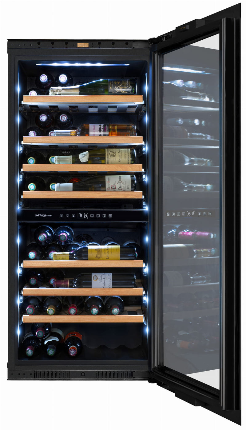 Avintage - 68 Bottle Dual Zone Integrated Wine Cooler - AVI122PLATINUM