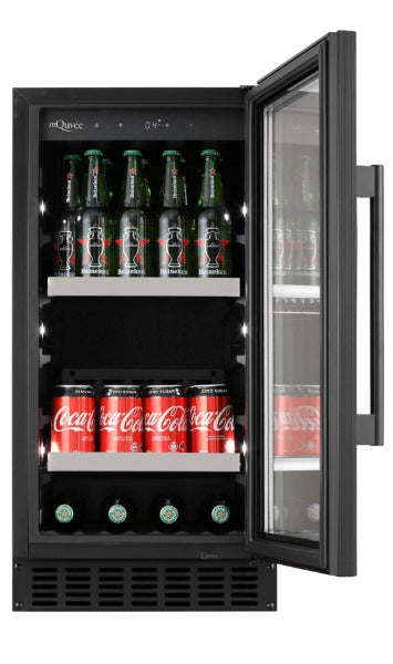 mQuvée - BeerServer 40 Anthracite Black Undercounter Drinks Fridge