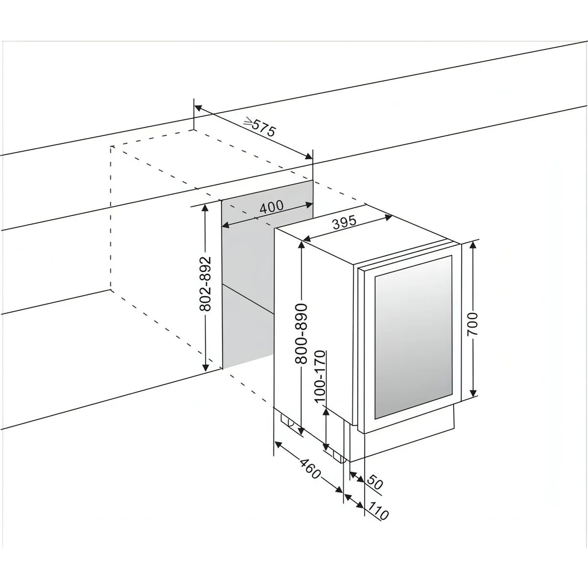mQuvée - BeerServer 40 Stainless Undercounter Drinks Fridge