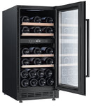 Cavin - Arctic Collection 40D Fullglass Black Dual Zone Wine Fridge