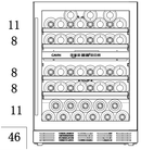 Cavin - Arctic Collection 60D Fullglass Black Wine Fridge