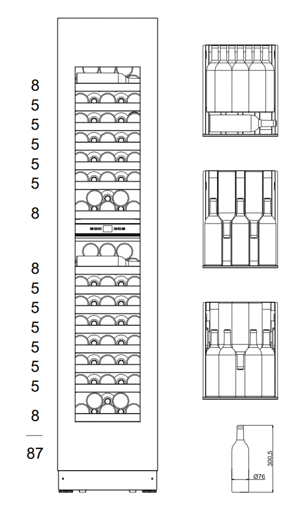 mQuvée - Edge 45D Panel Ready Built-in Wine Fridge