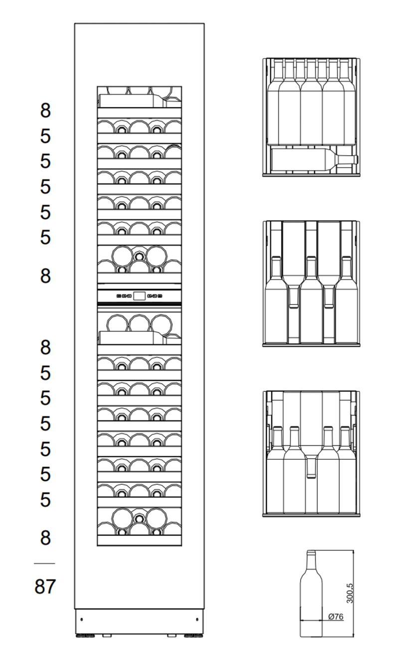 mQuvée - Edge 45D Panel Ready Built-in Wine Fridge