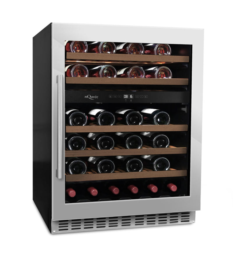 mQuvée - WineCave 780 60D Stainless Dual Zone Wine Fridge