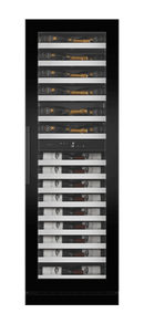 mQuvée - WineCave Slim 182D Fullglass Black Wine Fridge
