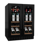 mQuvée - WineCave 60D2 Anthracite Black Dual Zone Wine Fridge