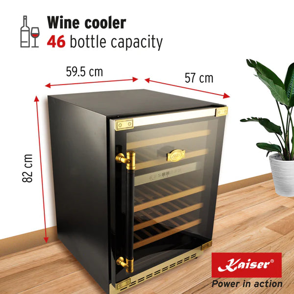 Kaiser K64750AD | 46 Bottle Dual Zone Wine Fridge