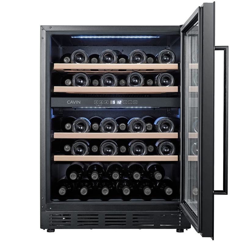 Cavin - Arctic Collection 60D Fullglass Black Wine Fridge