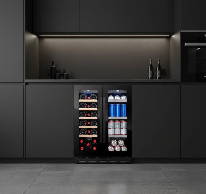 Cavin - Arctic Collection 60 Duo Fullglass Black Wine & Beer Fridge