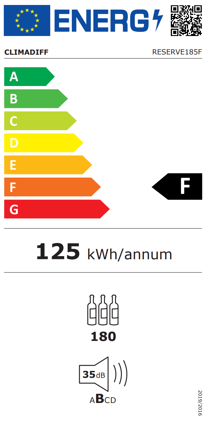 Climadiff - 180 Bottle Wine Ageing Cabinet - RESERVE 185F